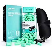 Mpow 133 Tapones Oídos de Espuma (100 Pares)- Protección Auditiva SNR 38 dB con Estuche de Aluminio- Tapones Oídos…